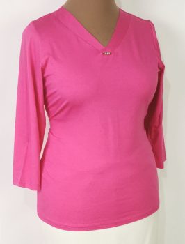 Pink színű, pamutos anyagú felső L-3XL
