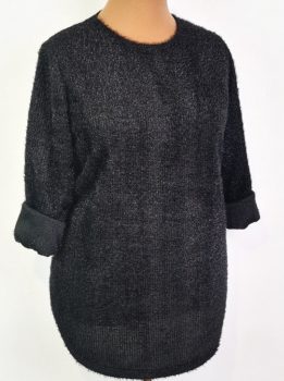 Anyagában mintás, pulóver, ajándék sállal XL/2XL