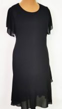 Fekete színű, muszlin anyagú,  alkalmi ruha  44-54