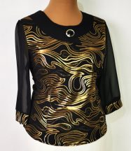 Babagalléros, nyaknál díszített, alkalmi felső L-4XL