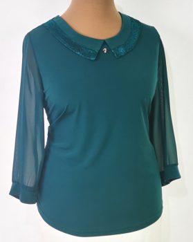 Nyaknál díszített alkalmi felső 46-52