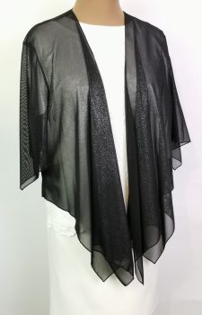 Fekete-ezüst alapszínű, enyhén csillogó nyitott  perelin 